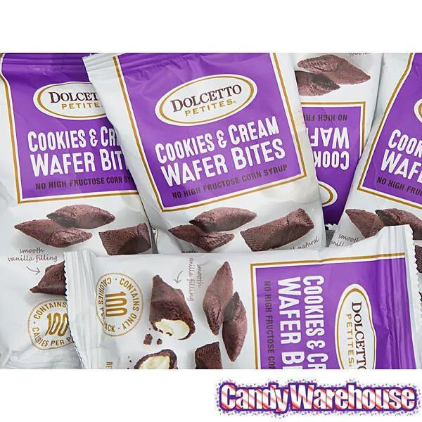 Dolcetto Cookies & Cream-Filled Wafer Bites Packs: 24-Piece Display