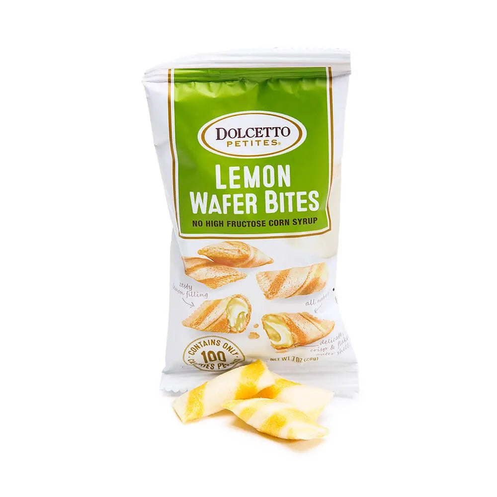 Dolcetto Lemon-Filled Wafer Bites Packs: 24-Piece Display