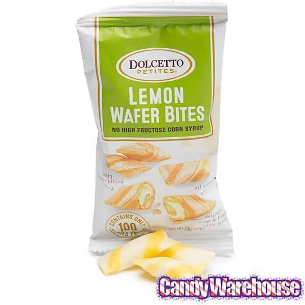 Dolcetto Lemon-Filled Wafer Bites Packs: 24-Piece Display