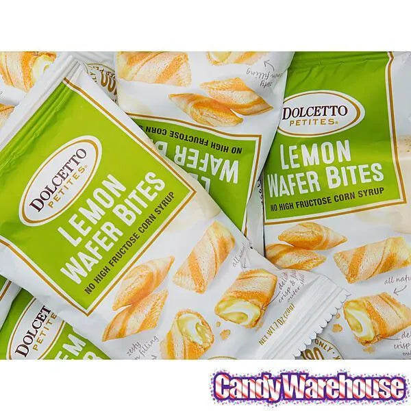 Dolcetto Lemon-Filled Wafer Bites Packs: 24-Piece Display