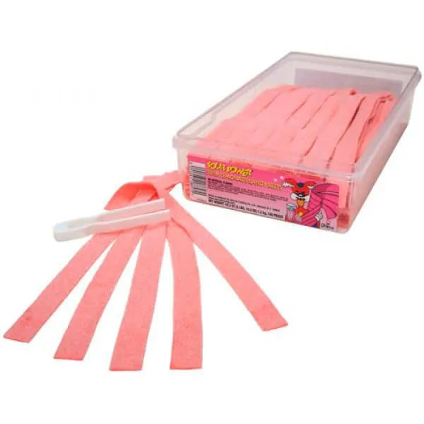 Dorval Sour Power Belts Candy - Pink Lemonade: 150-Piece Tub