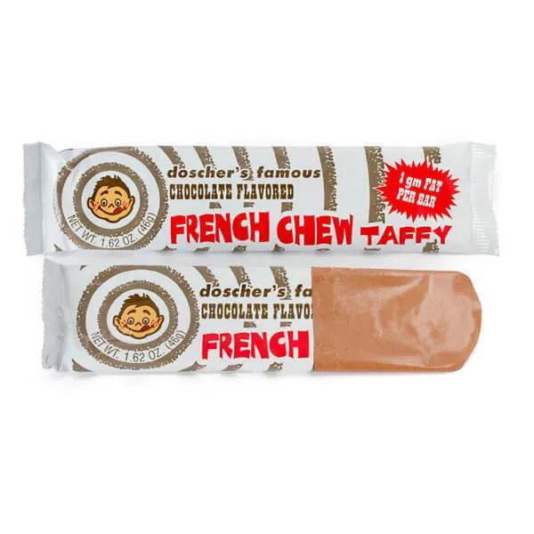 Doscher's French Chew Taffy Bars - Chocolate: 24-Piece Box