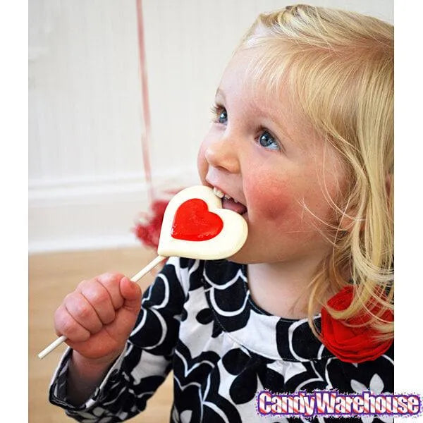 Double Hearts Lollipops: 12-Piece Bag