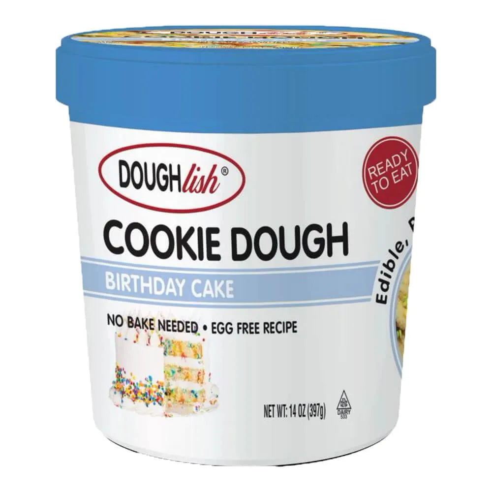 Doughlish Birthday Cake Edible Cookie Dough: 14-Ounce Tub