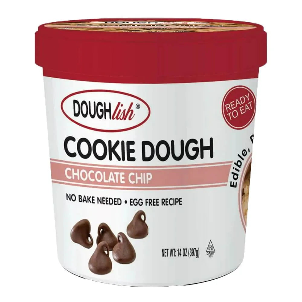 Doughlish Chocolate Chip Edible Cookie Dough: 14-Ounce Tub