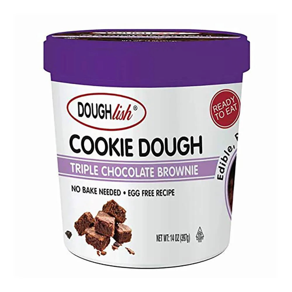 Doughlish Triple Chocolate Brownie Edible Cookie Dough: 14-Ounce Tub