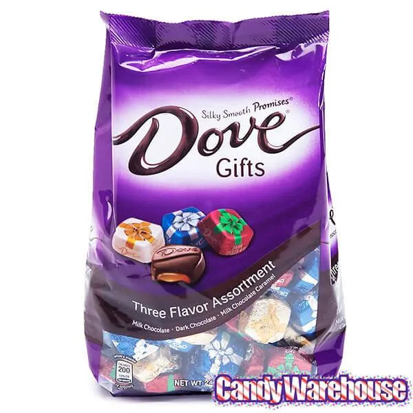 Dove Assorted Chocolate Squares in Christmas Gift Wrappers: 85-Piece Bag