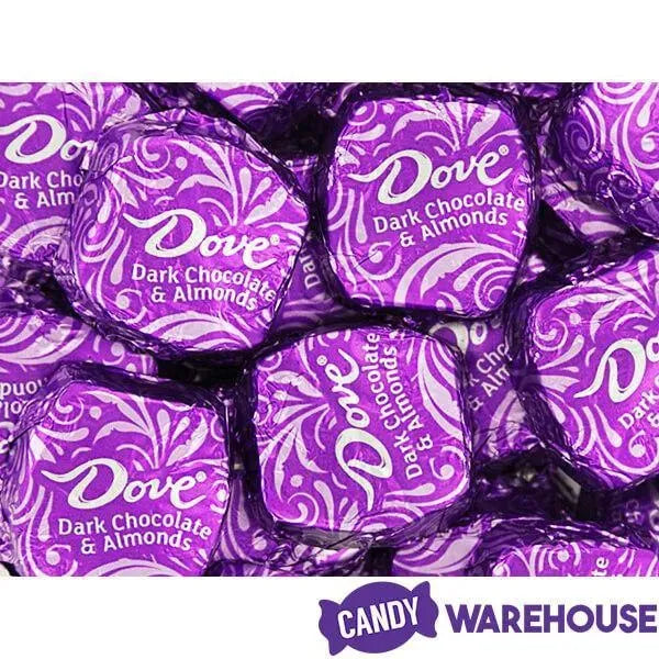 Dove Dark Chocolate Almond Squares: 24-Piece Bag