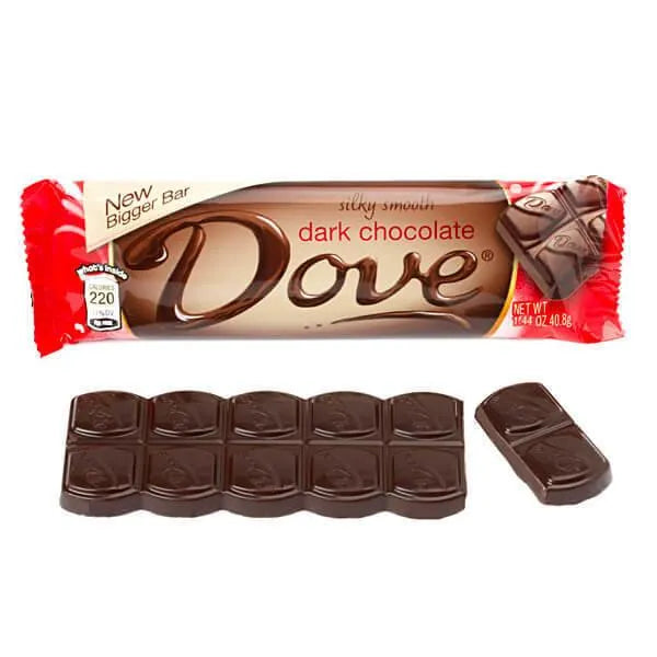 Dove Dark Chocolate Bars: 18-Piece Box