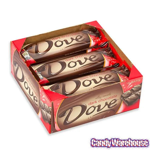 Dove Dark Chocolate Bars: 18-Piece Box