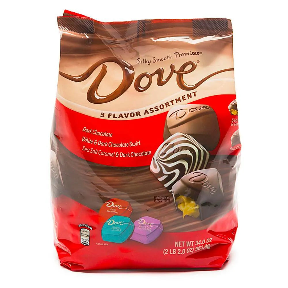 Dove Dark Chocolate Squares Assortment: 120-Piece Bag