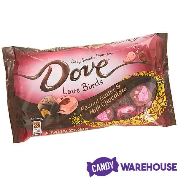 Dove Love Birds Peanut Butter Filled Milk Chocolate Squares: 30-Piece Bag