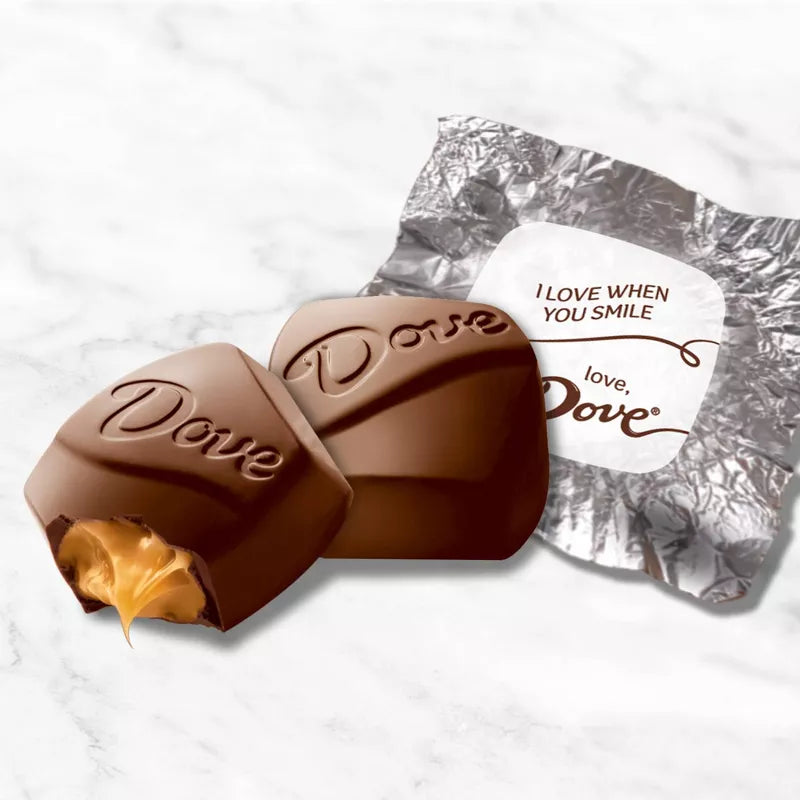 Dove Love Notes Caramel Filled Milk Chocolate Squares: 30-Piece Bag