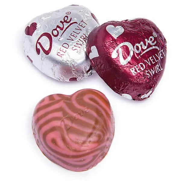 Dove Milk Chocolate and Red Velvet Swirl Valentine Hearts: 30-Piece Bag