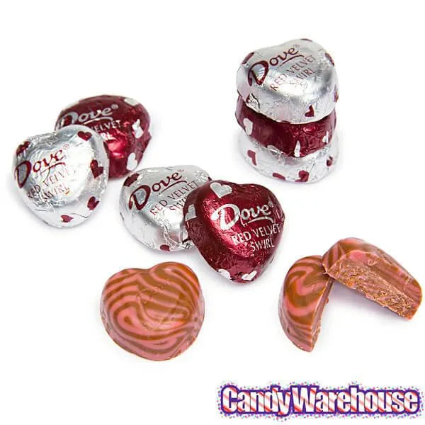 Dove Milk Chocolate and Red Velvet Swirl Valentine Hearts: 30-Piece Bag