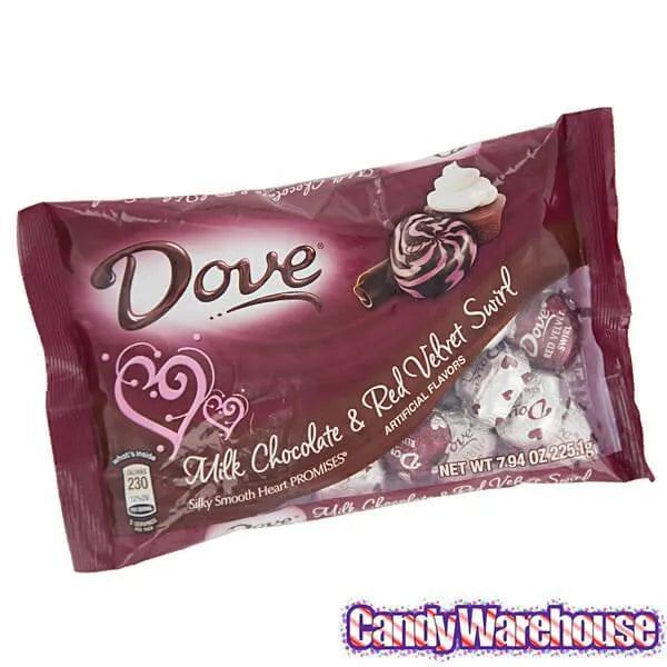 Dove Milk Chocolate and Red Velvet Swirl Valentine Hearts: 30-Piece Bag