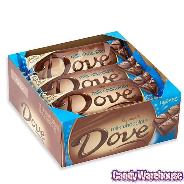 Dove Milk Chocolate Bars: 18-Piece Box