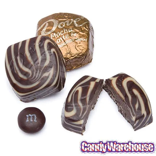 Dove Mocha Latte & Dark Chocolate Swirl Squares: 28-Piece Bag