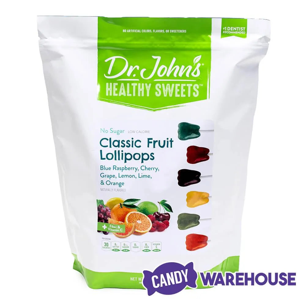 Dr. John's Sugar Free Tooth-Shaped Suckers Assortment: 1LB Bag