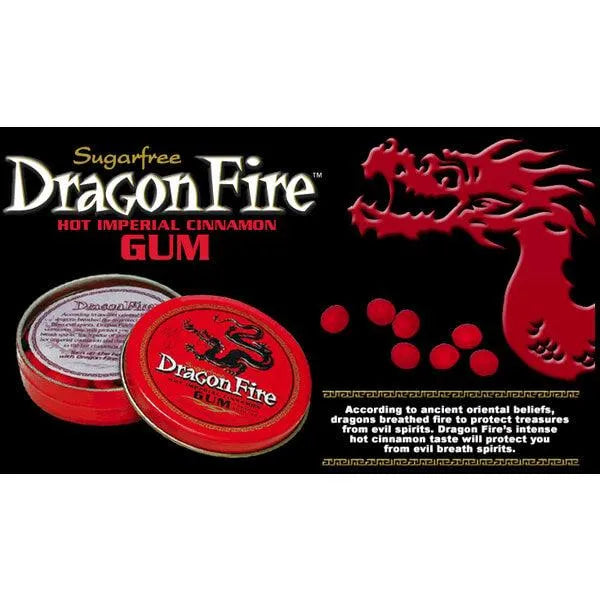 Dragon Fire Sugar Free Cinnamon Gum: 12-Piece Box