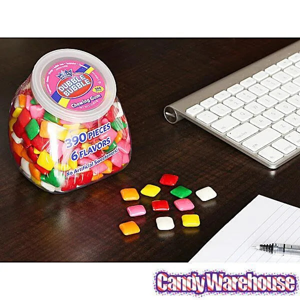 Dubble Bubble Assorted Chewing Gum Tabs: 390-Piece Desktop Tub