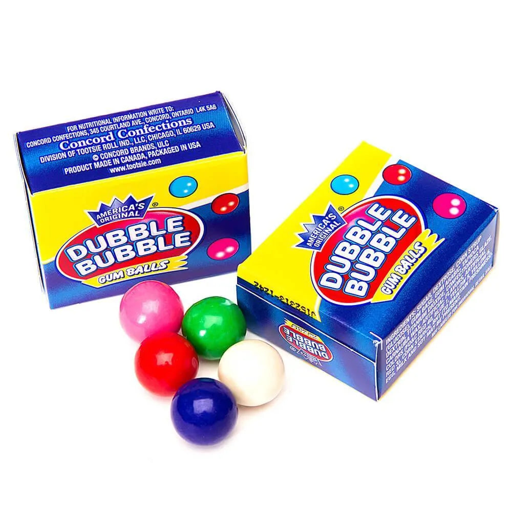 Dubble Bubble Assorted Gumballs Packs: 15-Piece Bag