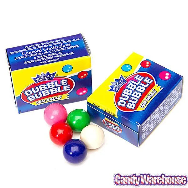 Dubble Bubble Assorted Gumballs Packs: 15-Piece Bag