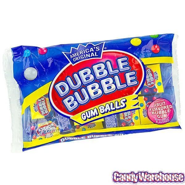 Dubble Bubble Assorted Gumballs Packs: 15-Piece Bag