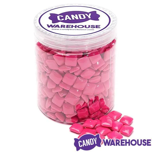 Dubble Bubble Chiclets Chewing Gum Tabs - Pink: 1.5LB Jar