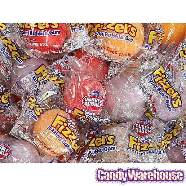 Dubble Bubble Fizzers Soda Pop Fizzling Bubble Gum: 170-Piece Tub