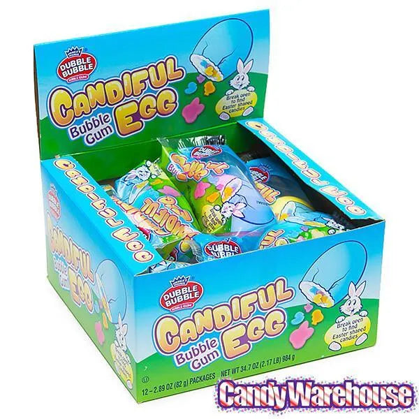 Dubble Bubble Giant Candiful Bubble Gum Eggs: 12-Piece Box