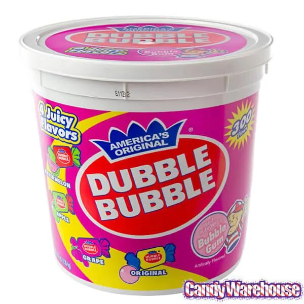 Dubble Bubble Gum - Assorted: 300-Piece Tub