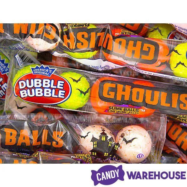 Dubble Bubble Halloween Ghoulish Gumballs 10-Ball Tubes: 24-Piece Box