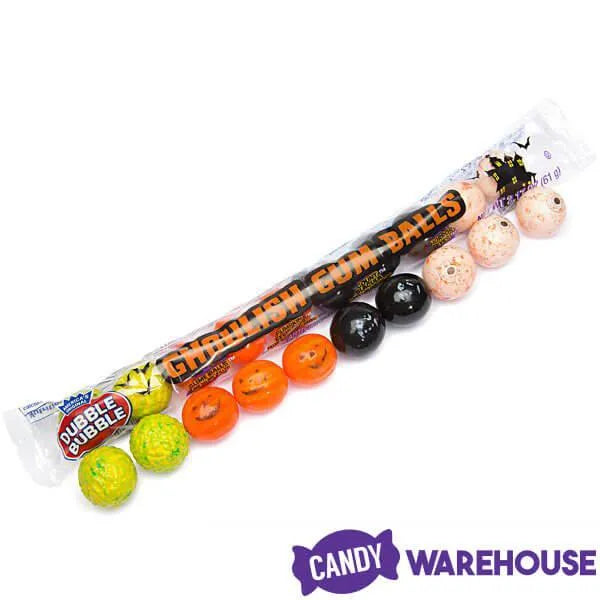 Dubble Bubble Halloween Ghoulish Gumballs 10-Ball Tubes: 24-Piece Box