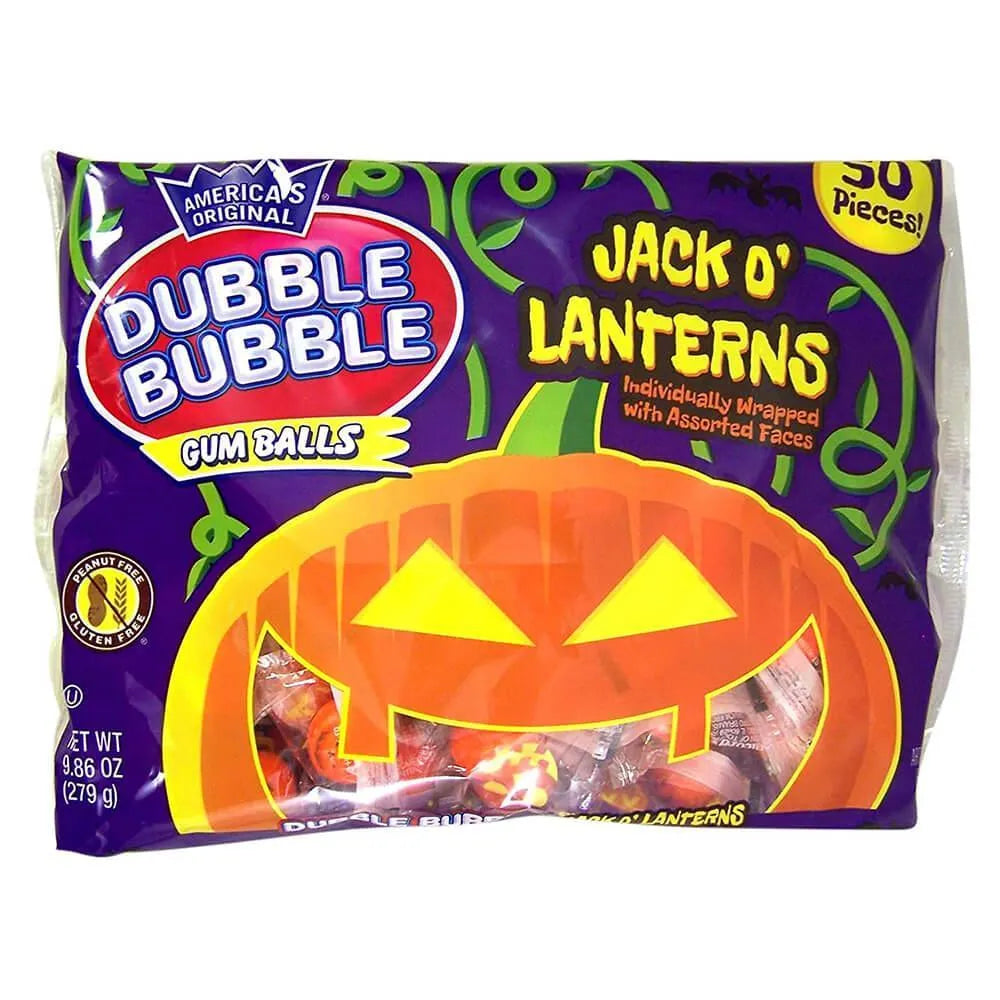 Dubble Bubble Jack-O-Lantern Pumpkins Wrapped Gumballs: 50-Piece Bag