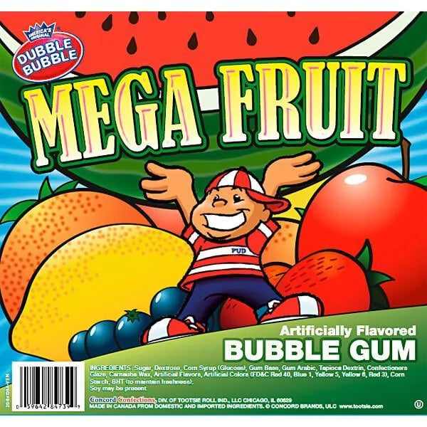 Dubble Bubble Mega Fruit 2-Inch Gumballs: 138-Piece Case