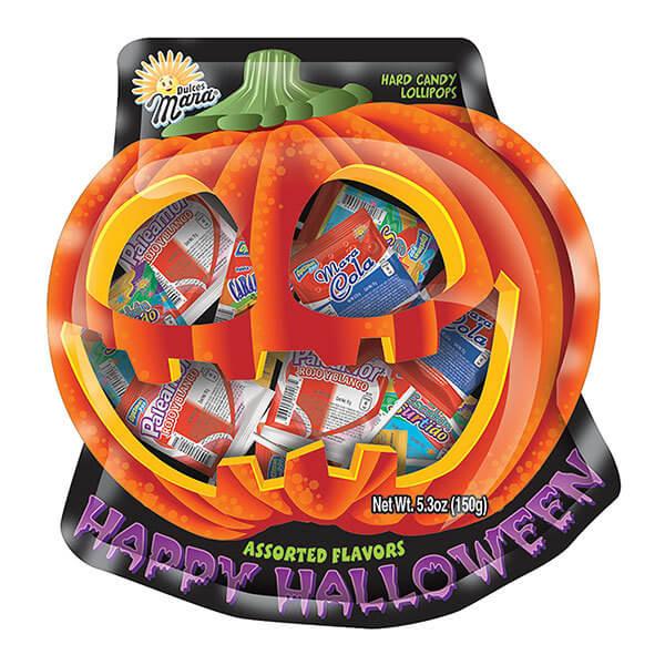 Dulces Mara Halloween Pumpkin Pops: 12-Piece Bag