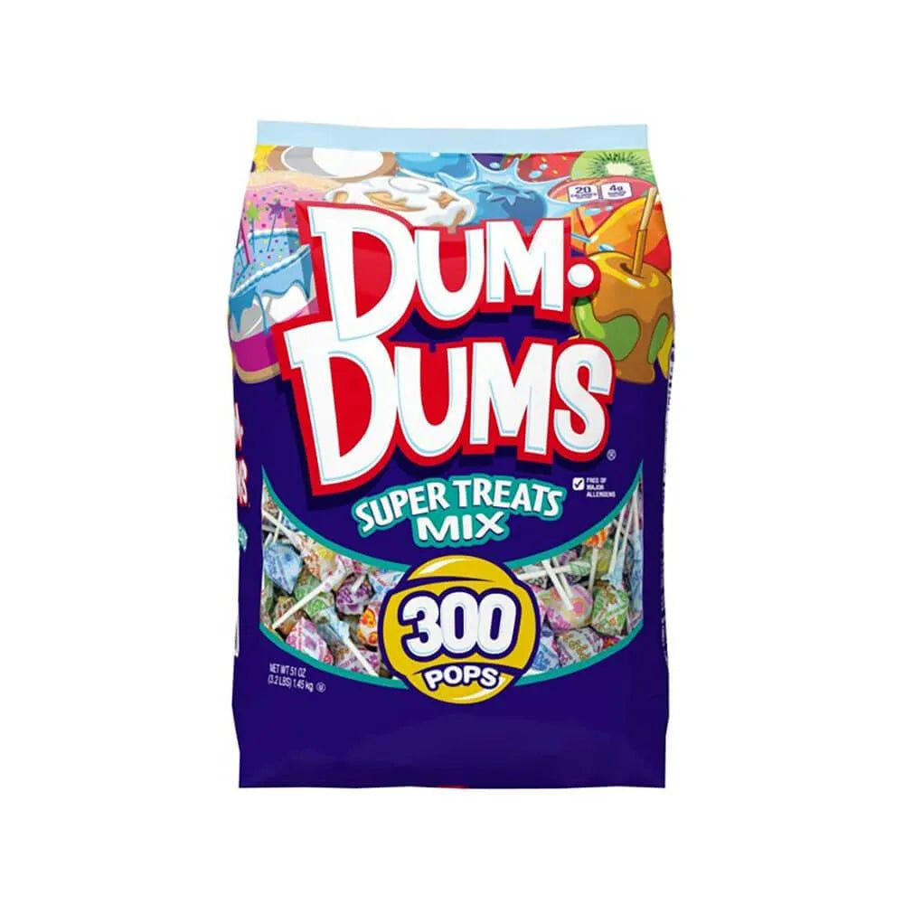 Dum Dum Super Treats Ball Lollipops: 300-Piece Bag