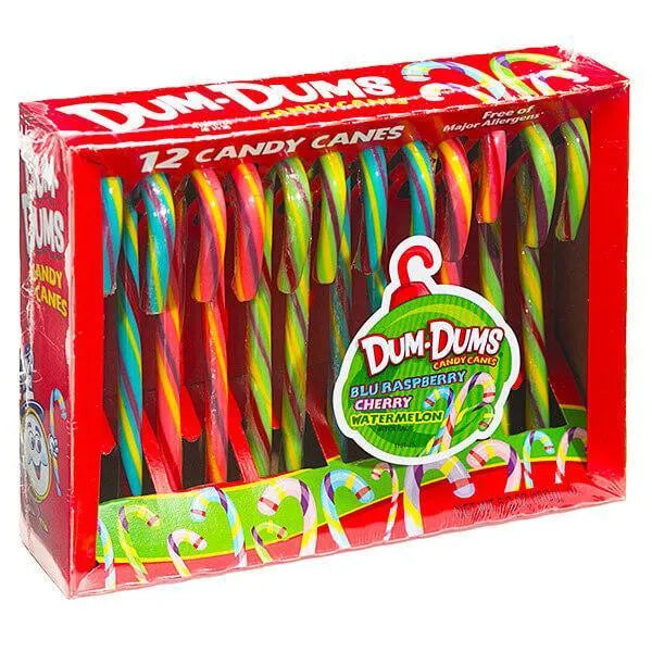 Dum Dums Candy Canes: 12-Piece Box