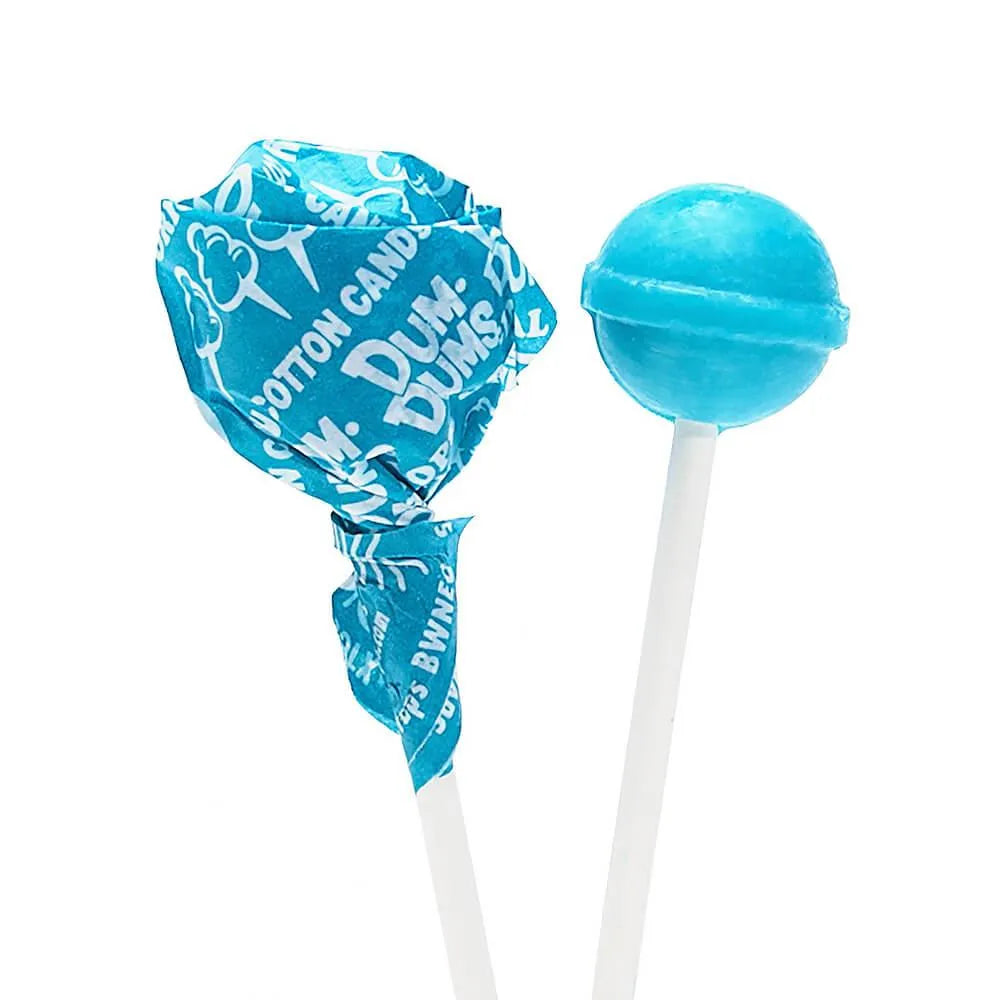 Dum Dums Caribbean Blue Party Pops - Cotton Candy: 75-Piece Bag