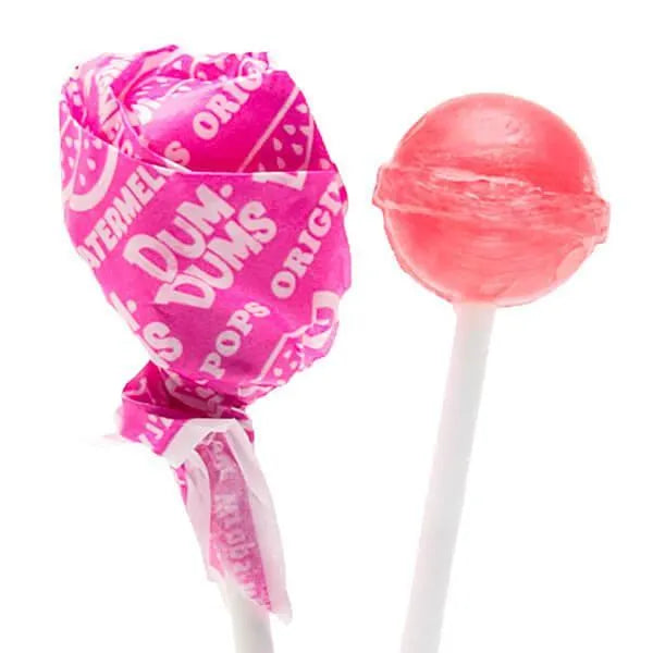 Dum Dums Hot Pink Party Pops - Watermelon: 5LB Bag