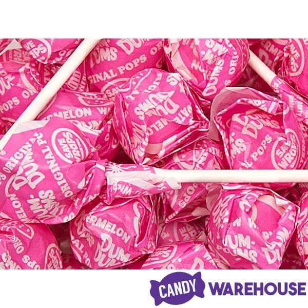 Dum Dums Hot Pink Party Pops - Watermelon: 5LB Bag