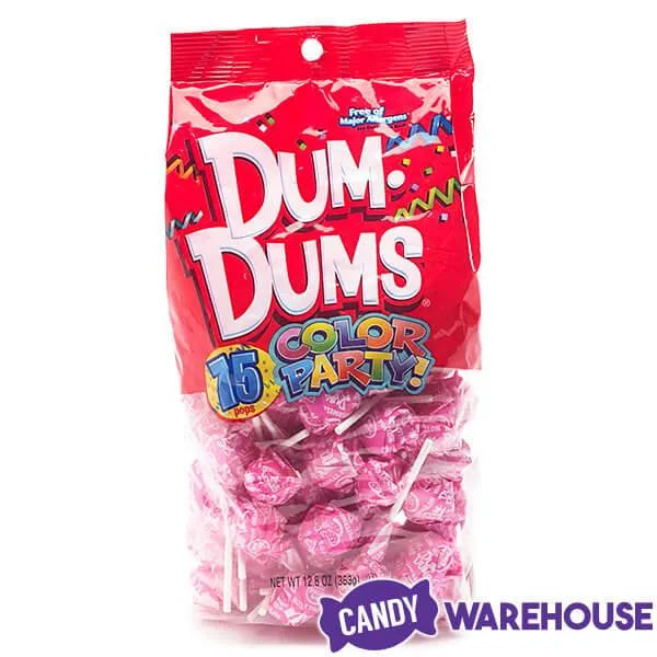 Dum Dums Hot Pink Party Pops - Watermelon: 75-Piece Bag