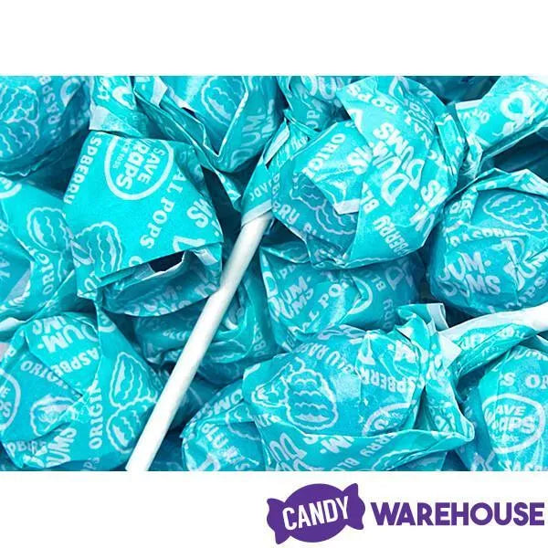 Dum Dums Light Blue Party Pops - Blu Raspberry: 5LB Bag