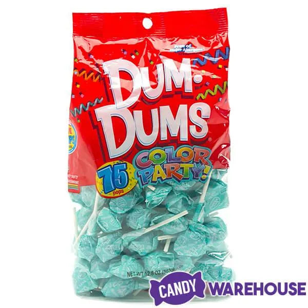 Dum Dums Light Blue Party Pops - Blu Raspberry: 75-Piece Bag