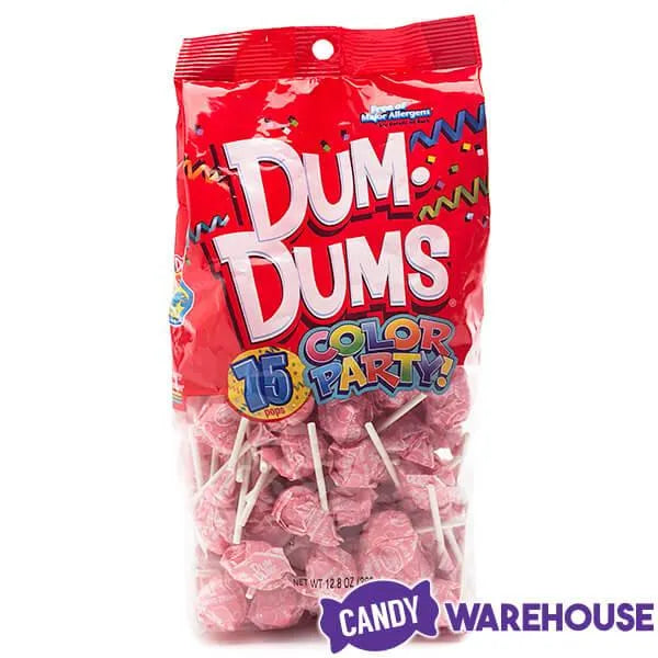 Dum Dums Light Pink Party Pops - Bubble Gum: 75-Piece Bag