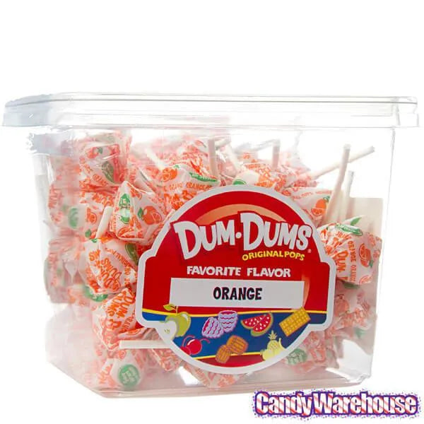 Dum Dums Pops - Orange: 1LB Tub