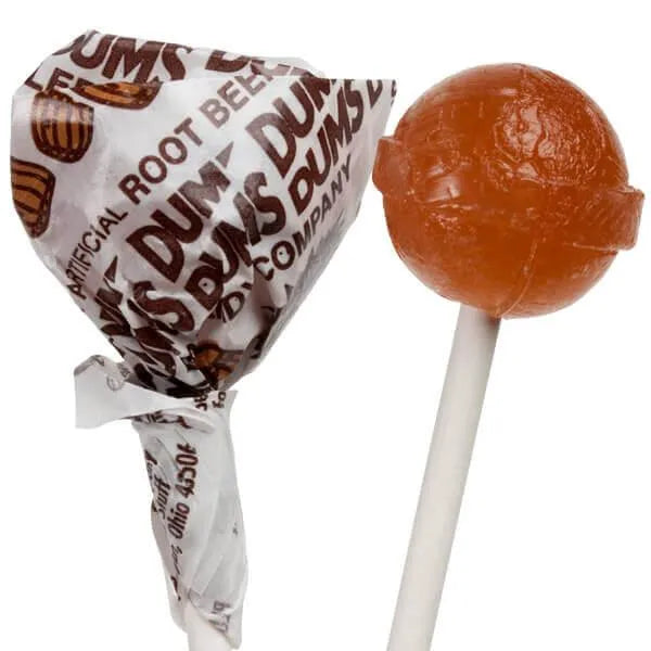 Dum Dums Pops - Root Beer: 1LB Tub