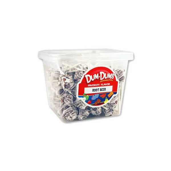 Dum Dums Pops - Root Beer: 1LB Tub