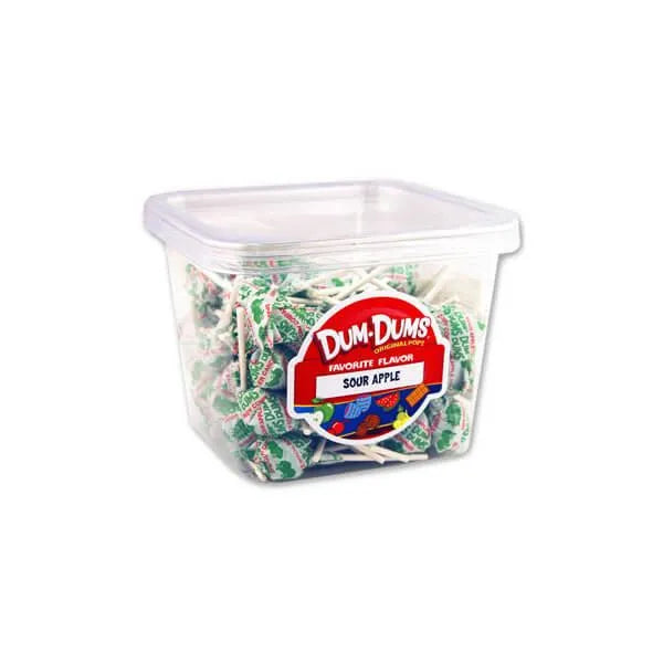 Dum Dums Pops - Sour Apple: 1LB Tub